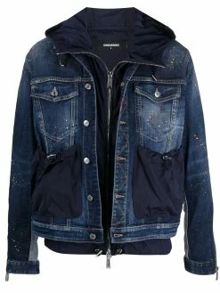 Dsquared2 veste en jean à design superposé