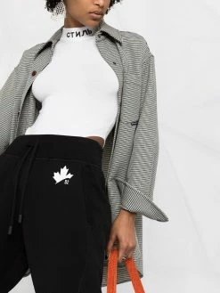 Dsquared2 Prix De Rêve Pantalon de jogging crop à logo imprimé pantalons de survêtement femme 14 Dsquared2 pantalon de jogging crop à logo imprimé