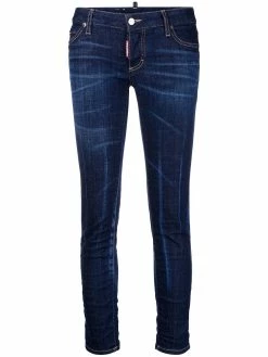 Dsquared2 jean crop à patch logo