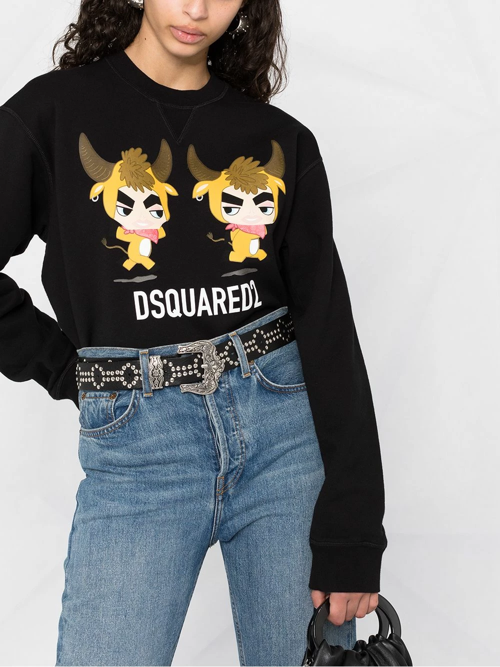 Promos Dsquared2 Sweat à logo imprimé sweats femme 7 Dsquared2 sweat à logo imprimé