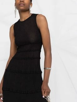 Dsquared2 robe en maille à volants superposés