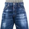 Dsquared2 short en jean à effet usé
