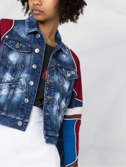 Dsquared2 veste crop en jean