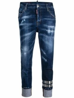 Dsquared2 jean court à effet usé