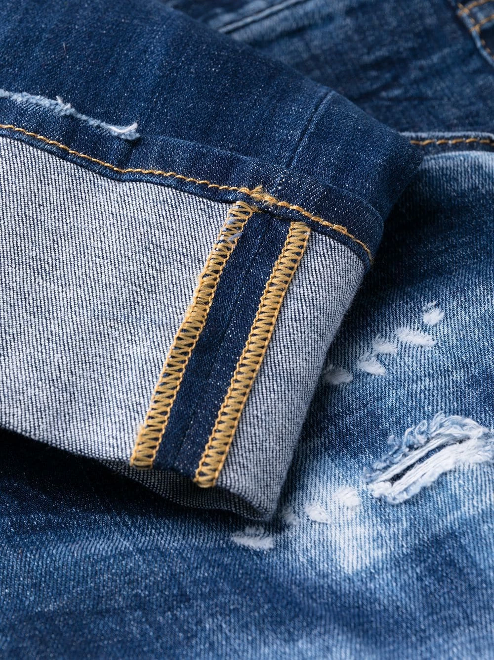 Qualité Fiable Dsquared2 Jean court à effet usé jeans skinny femme 8 Dsquared2 jean court à effet usé