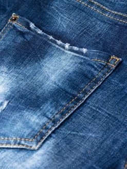 Qualité Fiable Dsquared2 Jean court à effet usé jeans skinny femme 15 Dsquared2 jean court à effet usé