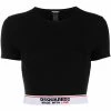 Dsquared2 Prix De Lancement Haut crop à bande logo t-shirts & jerseys femme 1 Dsquared2 haut crop à bande logo