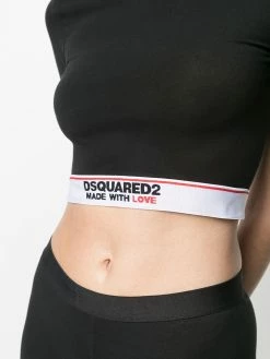Dsquared2 haut crop à bande logo