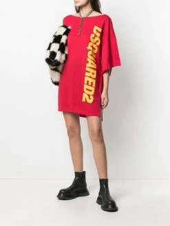 Dsquared2 robe courte à logo imprimé