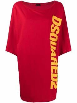 Dsquared2 robe courte à logo imprimé