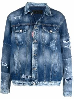Dsquared2 veste en jean à boutonnière