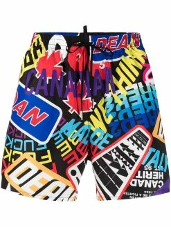 Dsquared2 short de bain à logo imprimé