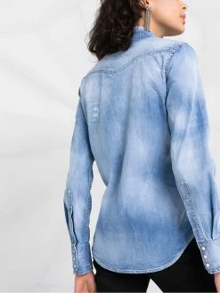 Dsquared2 short en jean à effet usé