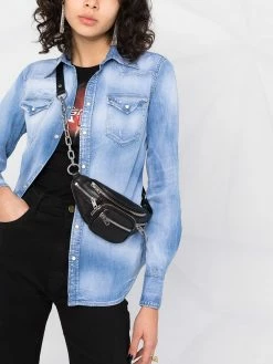 Dsquared2 short en jean à effet usé