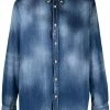 Dsquared2 chemise en jean à effet usé