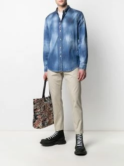 Dsquared2 chemise en jean à effet usé