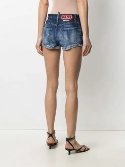 Qualité garantie 100% Dsquared2 Short en jean à effet délavé shorts courts femme 10 Dsquared2 short en jean à effet délavé