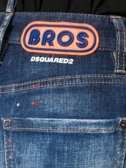 Qualité garantie 100% Dsquared2 Short en jean à effet délavé shorts courts femme 11 Dsquared2 short en jean à effet délavé