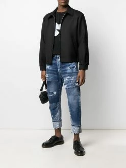 Dsquared2 jean crop à design patchwork