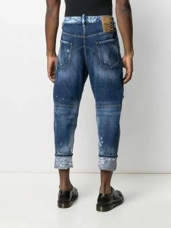 Dsquared2 jean crop à design patchwork