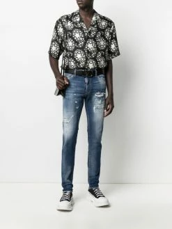 Dsquared2 jean slim à effet usé