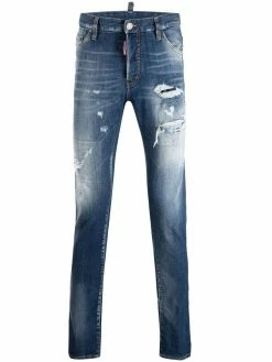 Dsquared2 jean slim à effet usé