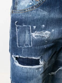 Dsquared2 jean slim à finitions effilochées