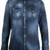 Dsquared2 chemise en jean à effet usé