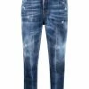 Dsquared2 jean court à effet usé