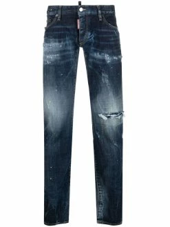 Dsquared2 jean skinny à effet taches de peinture