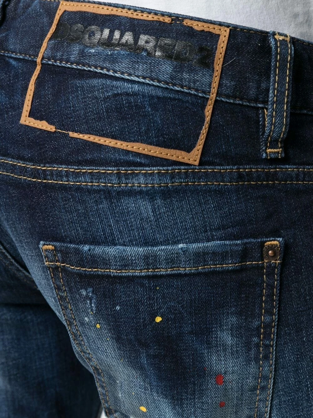 Prix Compétitif Dsquared2 Jean skinny à effet taches de peinture jeans skinny homme 7 Dsquared2 jean skinny à effet taches de peinture