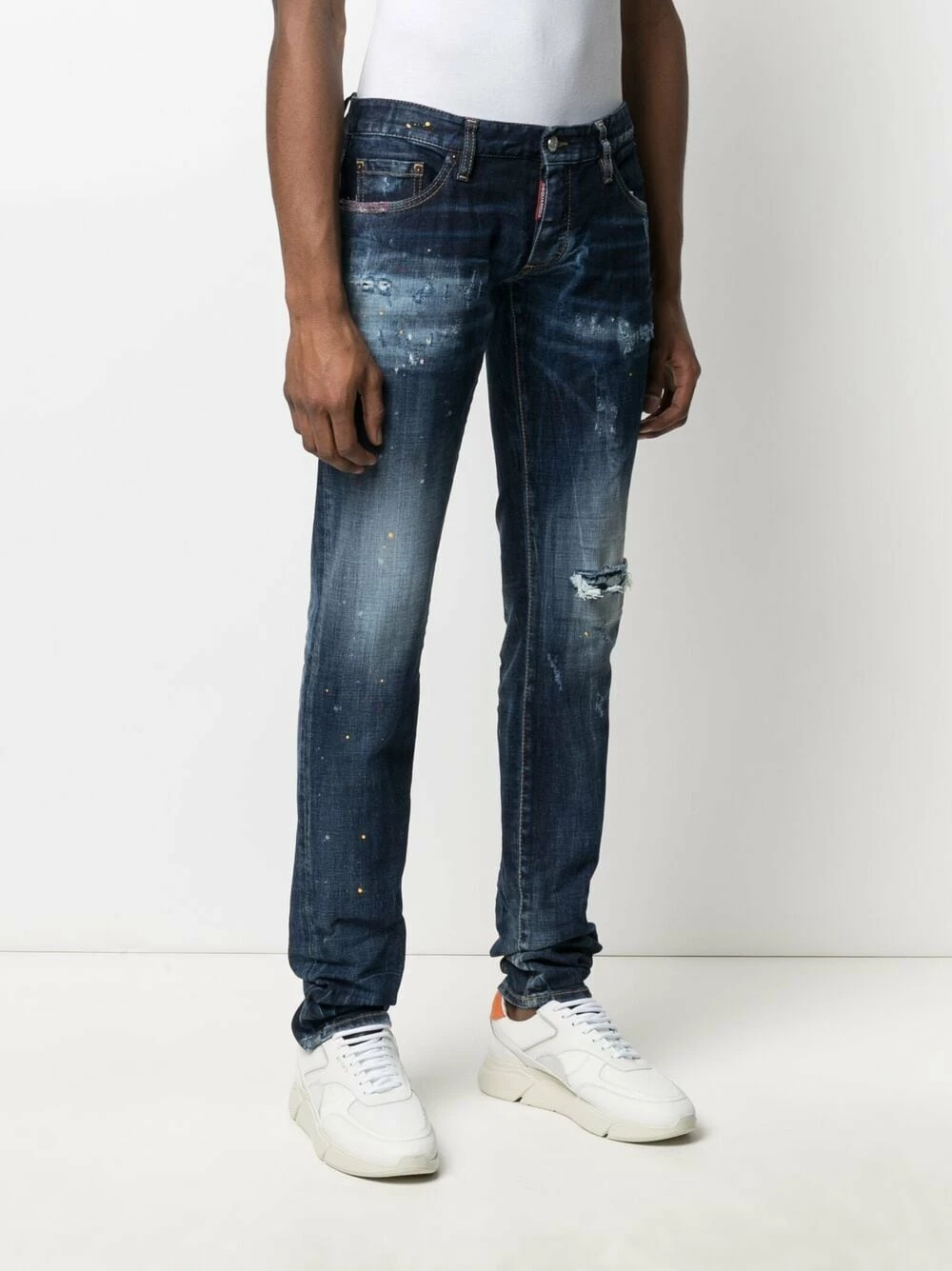Prix Compétitif Dsquared2 Jean skinny à effet taches de peinture jeans skinny homme 5 Dsquared2 jean skinny à effet taches de peinture