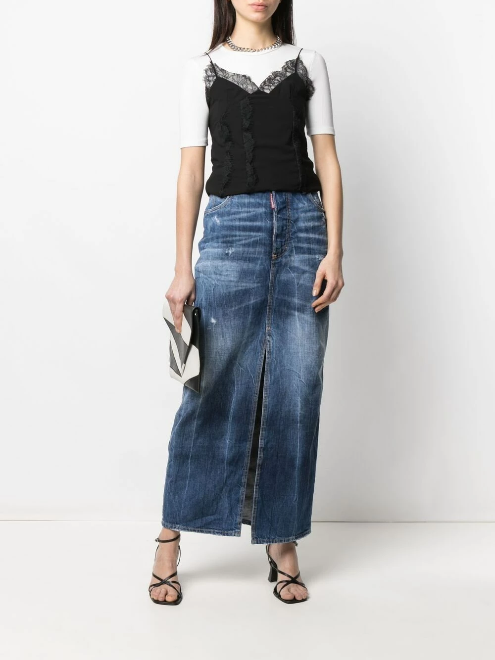 Dsquared2 50% Off De Vente Jupe en jean à taille haute jupes taille haute femme 4 Dsquared2 jupe en jean à taille haute