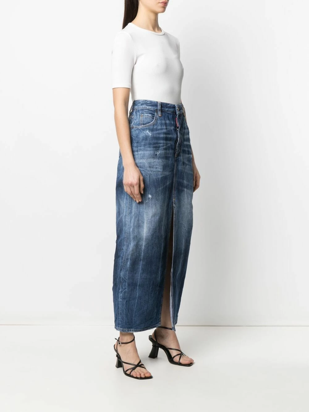 Dsquared2 50% Off De Vente Jupe en jean à taille haute jupes taille haute femme 5 Dsquared2 jupe en jean à taille haute