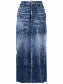 Dsquared2 jupe en jean à taille haute
