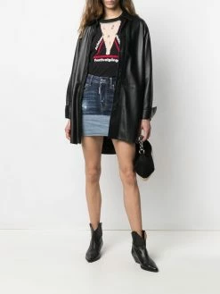 Dsquared2 jupe en jean à ourlet retroussé