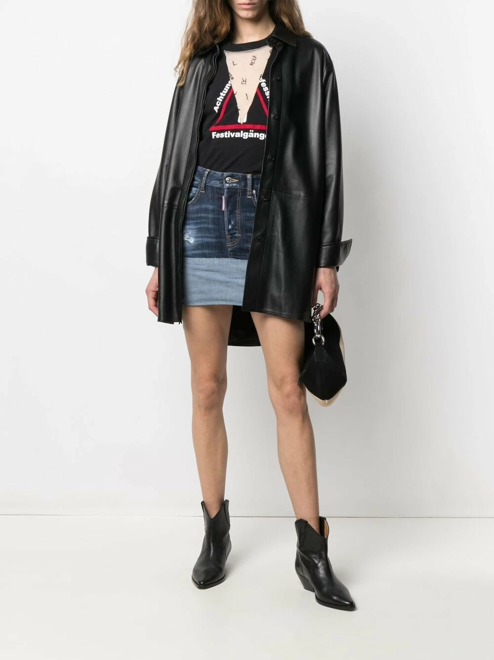 Dsquared2 Prix De Rêve Jupe en jean à ourlet retroussé jupes ajustées femme 4 Dsquared2 jupe en jean à ourlet retroussé