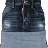 Dsquared2 jupe en jean à ourlet retroussé