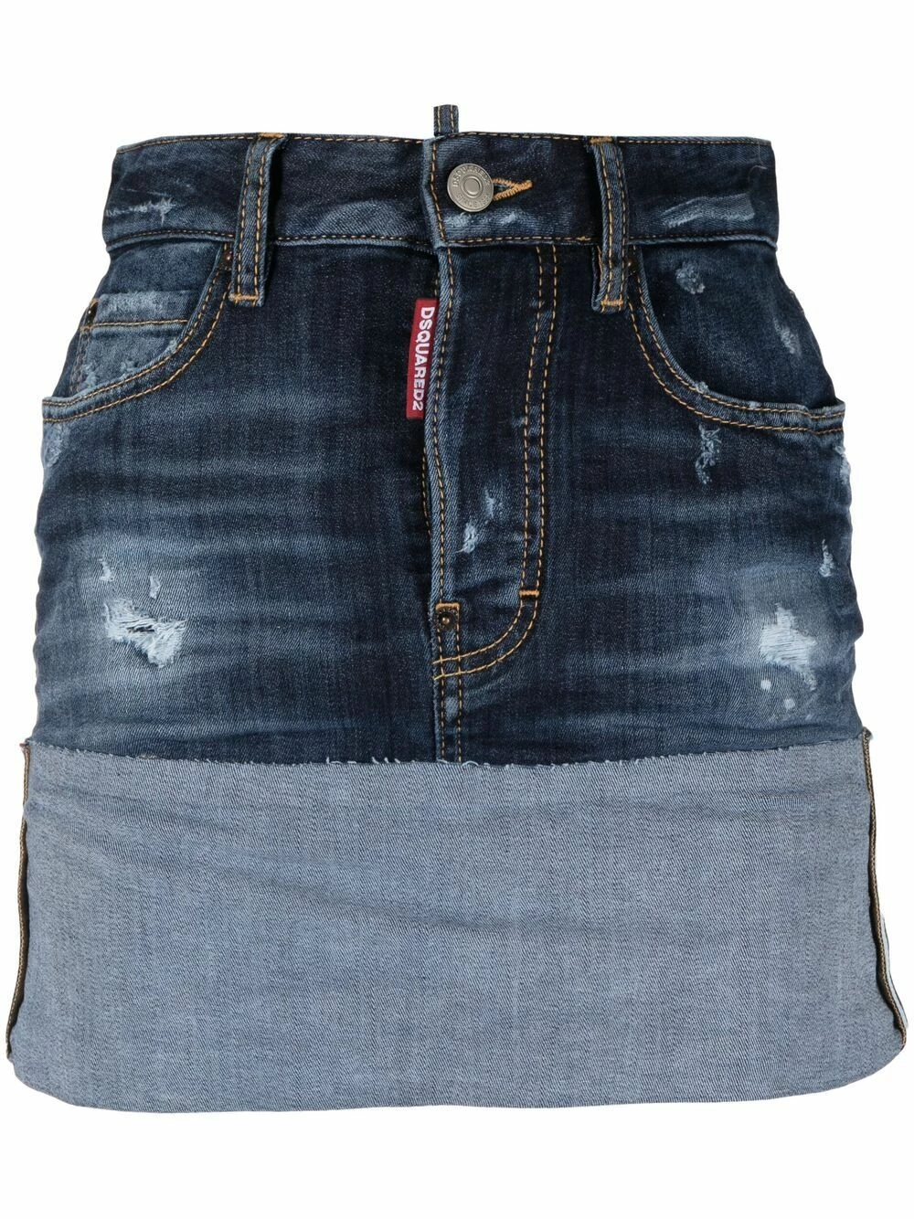 Dsquared2 Prix De Rêve Jupe en jean à ourlet retroussé jupes ajustées femme 3 Dsquared2 jupe en jean à ourlet retroussé