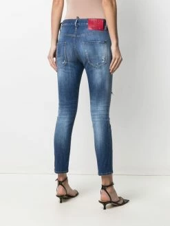 Dsquared2 jean skinny à effet usé