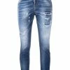 Dsquared2 jean skinny à effet usé