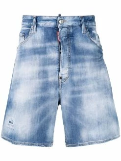 Dsquared2 short en jean à effet délavé