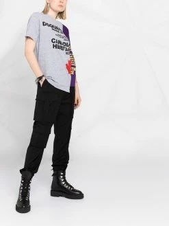Dsquared2 t-shirt patchwork à logo imprimé