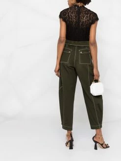 Dsquared2 blouse en dentelle à manches courtes