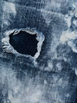 Dsquared2 jean droit à effet délavé