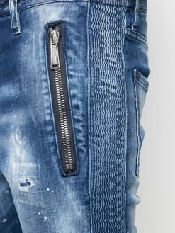 Dsquared2 jean crop à effet usé