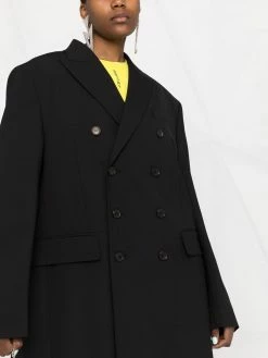 Dsquared2 manteau croisé à zips latérales