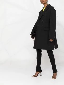 Dsquared2 manteau croisé à zips latérales