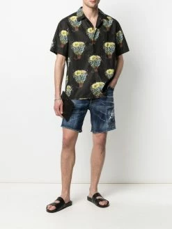 Dsquared2 short en jean à effet usé