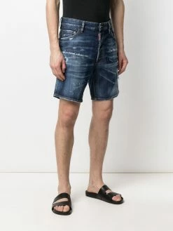 Dsquared2 short en jean à effet usé